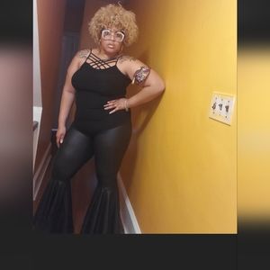 Faux letter bell bottoms